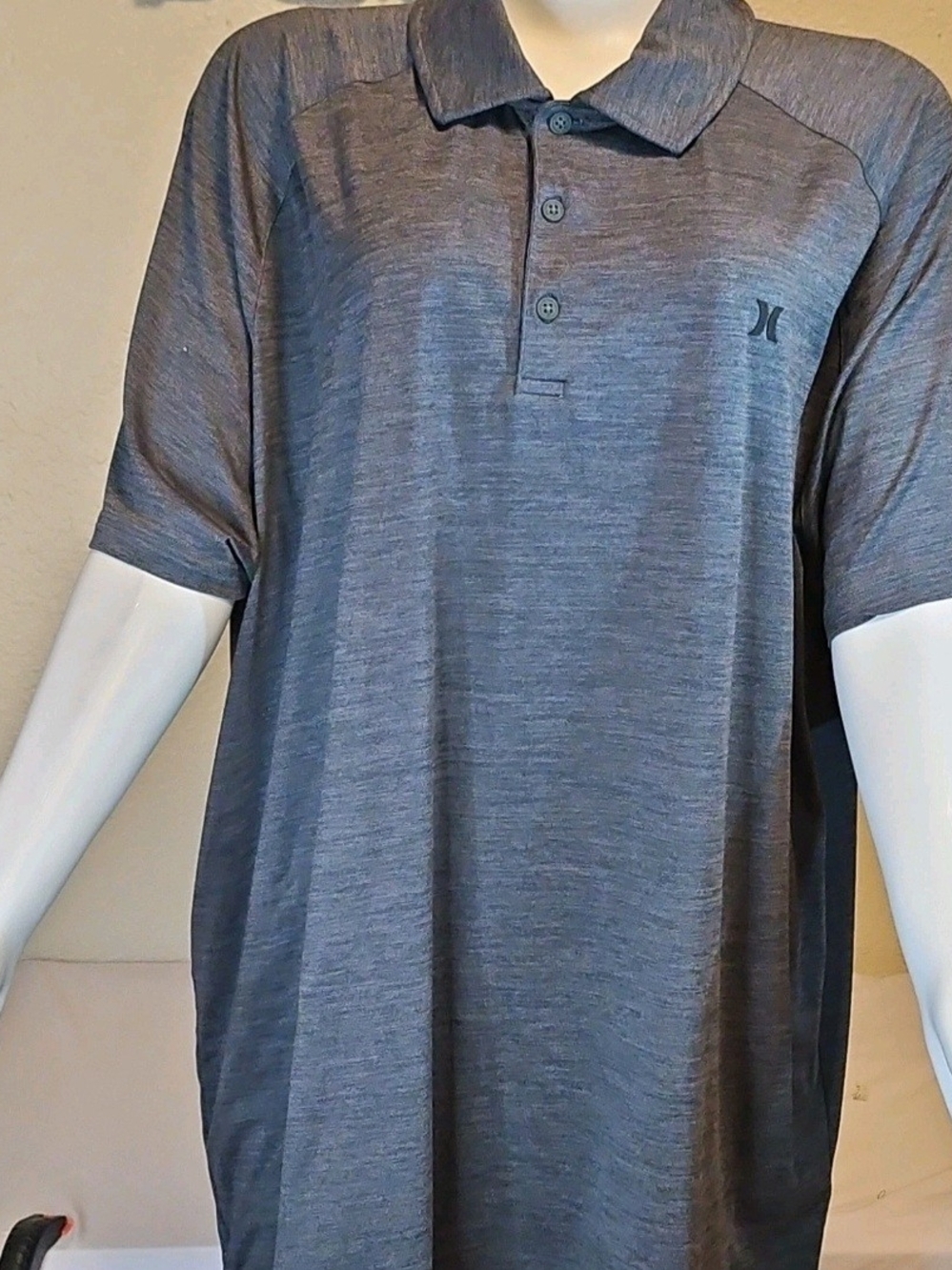 Hurley Men's Heather Gray Polo Shirt